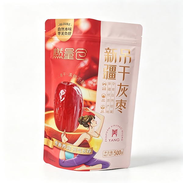 Stand-Up Zipper Bag for Dried Red Dates / Food Packaging The Stand-Up Zipper Bag for Dried Red Dates is a flexible food packaging solution designed for dried red dates, jujube, dried fruits, nuts, snacks, and other specialty foods. Combinin