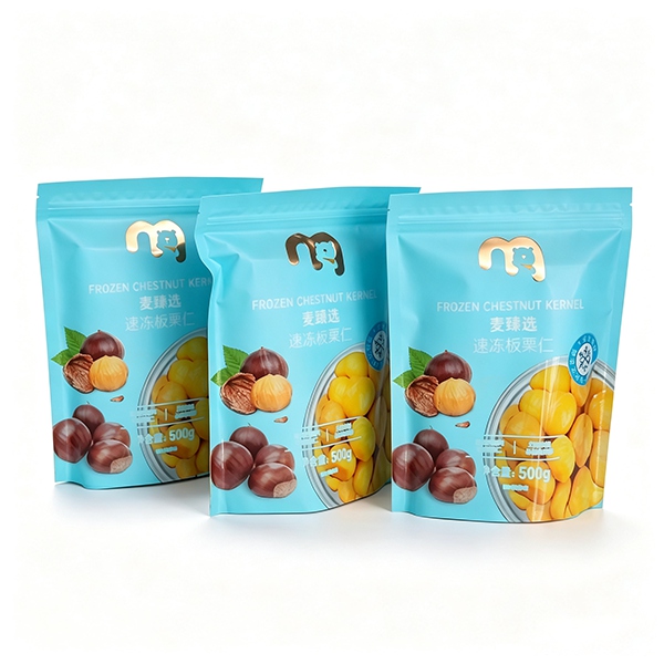 Matte Stand-Up Zipper Pouches for Dried Chestnuts