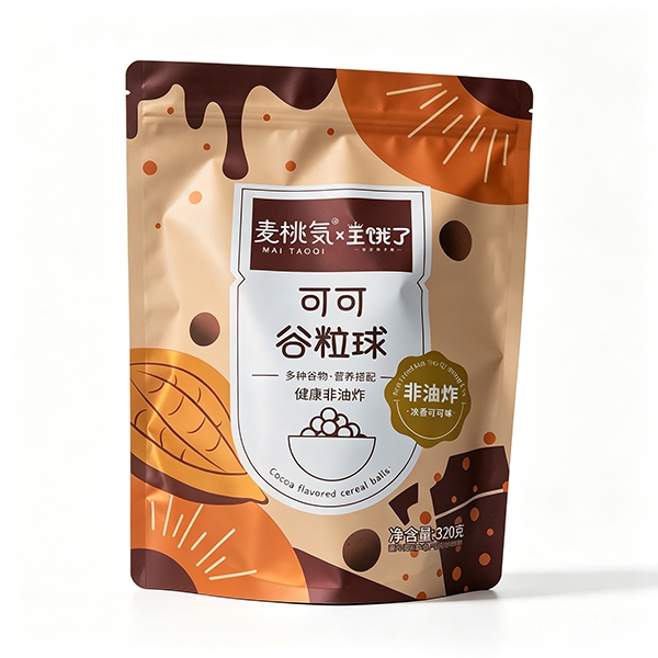 Custom Printed Stand-Up Zipper Pouch for Cereal The Custom Printed Stand-Up Zipper Pouch for Cereal is a flexible packaging solution developed for breakfast cereals, granola, muesli, oatmeal, corn flakes, mixed grains, and other dry food pr