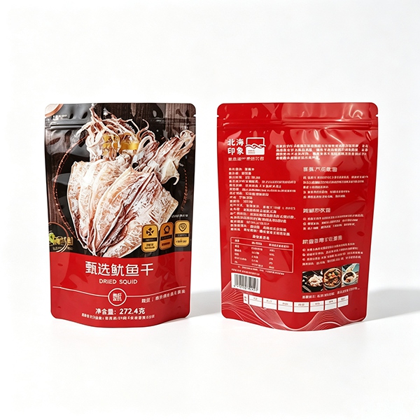 Glossy Stand-Up Zipper Bag for Dried Seafood / Snacks