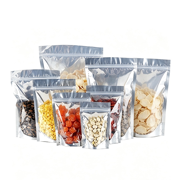 Clear Stand-Up Zipper Pouches for Nuts & Dried Food