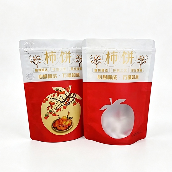 Stand-Up Zipper Bag with Shaped Window for Dried Persimmon