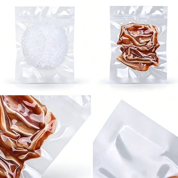 Transparent Vacuum Packaging Bags for Frozen / Liquid Food